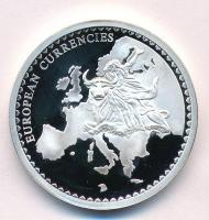 DN "Európai pénznemek / Svájc - Parlament, Bern" ezüstözött, részben aranyozott fém emléké...