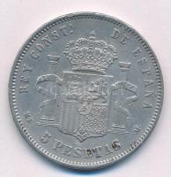 Spanyolország 1884MS-M 5P Ag "XII. Alfonz" T:2,2- ph.
Spain 1884MS-M 5 Pesetas Ag "A...