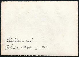 1940 Bonyhád, Stefánia-est, feliratozott fotó, 8×6 cm