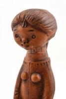 Kiss Roóz Ilona (1920-2010): Iparművészeti Vállalatos lány kerámia szobor, jelzett, hibátlan 25 cm