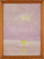 Nemes Béla (1912-1972): Aranyhíd. Olaj, karton, jelzés nélkül, hátoldalán a művész lánya eredetiség ...