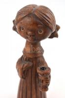 Kiss Roóz Ilona (1920-2010): Iparművészeti Vállalatos lány kerámia szobor, jelzés nélkül kopásokkal ...