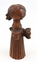 Kiss Roóz Ilona (1920-2010): Iparművészeti Vállalatos lány kerámia szobor, jelzés nélkül kopásokkal ...