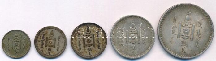 Mongólia 1925. 15m Ag + 1925. 20m Ag + 1925. 50m Ag + 1925. 1T Ag + 1937. 10m Cu-Ni T:2-
Mongolia 1...