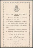 cca 1930 Ritz Dunapalota étterem reklám kártya