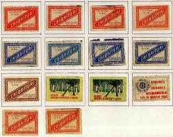 430 darabos román gyufacimke-gyűjtemény mappában