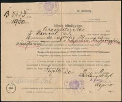 1929-1930 4 db idézés bűnügyben (testi sértés, rágalmazás)