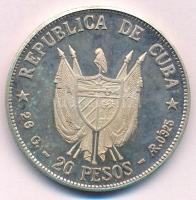 Kuba 1977. 20P Ag "Antonio Maceo" T:1- (eredetileg PP)
Cuba 1977. 20 Pesos Ag "Anton...