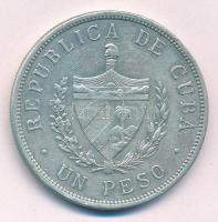 Kuba 1932. 1P Ag T:2 ph. Cuba 1932. 1 Peso Ag C:XF edge error Krause KM#15.2