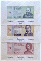 Sopron 2010. 500 Kékfrank + 1000 Kékfrank + 2000 Kékfrank + 5000 Kékfrank + 10.000 Kékfrank + 20.000...