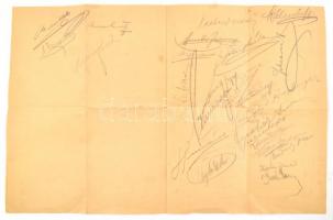 1903 Bp., Vicces kötelezvény a Budapesti Kereskedelmi Akadémián végzett növendékek számára, aláíráso...