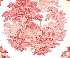 Enoch Wedgwood levonóképes tányér, jelzett, apró mázhibával, d: 25 cm