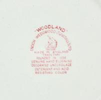 Enoch Wedgwood levonóképes tányér, jelzett, apró mázhibával, d: 25 cm