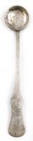 Ezüst(Ag) érmefejes kiskanál, jelzés nélkül, h: 12,5 cm, nettó: 12,7 g