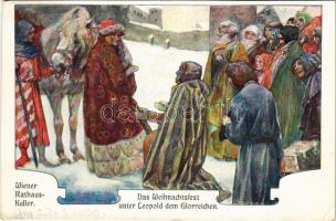 1909 Das Weihnachtsfest unter Leopold dem Glorreichen. Wiener Rathaus Keller / Christmas celebrations under the reign of Leopold VI the Glorius (EK)