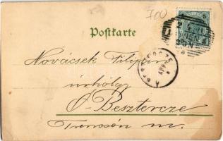 1904 Fröhliche Ostern! / Easter greeting card with angels and eggs, litho (EK)