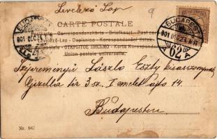 1901 Romantic couple with children on Christmas Eve. Nr. 867. (fl)