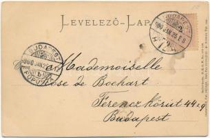 1900 Cigányok csoportja sátorral / Zigeuner / Gypsy folklore, tent. Emb