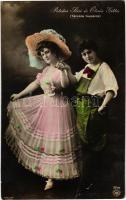 1909 Petráss Sári és Ötvös Gitta (Táncos huszárok). Strelisky felvétele. NPG 31/14