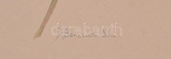 D. Benczúr Ida jelzéssel: Virágok. Akvarell, papír, lap szélén apró szakadással és kisebb gyűrődésse...