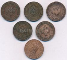 Orosz Birodalom 1911-1916. 2k Cu (6x) T:2-,3
Russian Empire 1911-1916. 2 Kopecks Cu (6x) C:VF,F
Kr...