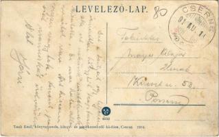 Csaca, Csacza, Cadca, Caca; Úri utca, Politzer szálloda, építkezés. Taub Emil kiadása / street, hote...