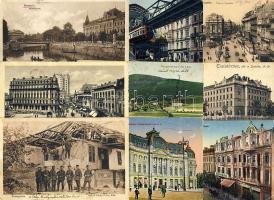 20 db háború előtti külföldi városképes lap + 2 db motívumlap