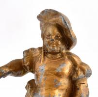 A Progressio szabadkőműves páholy jelképe. Magvető  hordón. Bronzírozott fém szobor. m: 14 cm