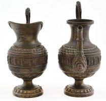 2 db historizáló fém kiöntő m:17-18 cm