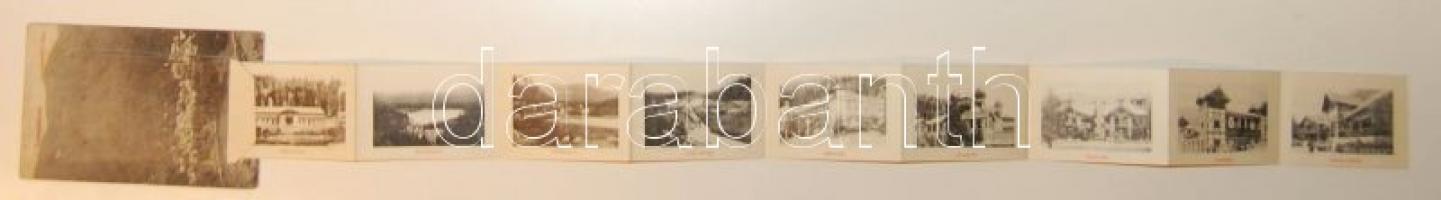 Tusnádfürdő leporello with railway-station and hotel (small tear)