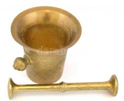 Réz mozsár d: 12 cm, m: 11 cm Törővel