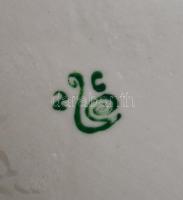 Virágszedő lány, jelzett orosz porcelán figura, kézzel festett, hibátlan, m:29 cm