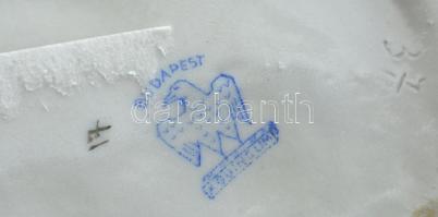 Aquincumi porcelán copfot kötő akt, kézzel festett, jelzett, hibátlan. 15,5 cm