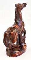 Ló figura. Mázas kerámia. Kis kopással.  Jelzés nélkül 22 cm