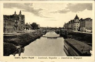 1930 Temesvár, Timisoara; Józsefváros, Béga part, villamos / Iosefin, Splaiul Beghei / riverside, tram