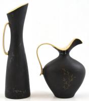 Bavaria porcelán váza 2 db. Több féle mázzal. Jelzett, karcolásokkal. 21 cm,  12 cm