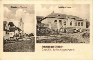 1941 Székelyzsombor, Jimbor; templom, iskola / biserica, scoala / church and school