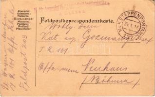 1916 Tábori Postai Levelezőlap / WWI Austro-Hungarian K.u.K. military field postcard / Feldpostkarte + M. kir. trencséni 15/II népfölkelő hadtápzászlóalj 4. Század K.u.K. ETAPPENPOSTAMT 137 (EK)