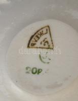 Orosz dísz szamovár. Kézzel festett, jelzett, kis kopásokkal. 23 cm