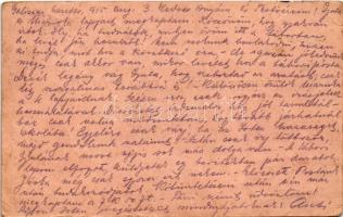 1915 Tábori Postai Levelezőlap / WWI Austro-Hungarian K.u.K. military field postcard / Feldpostkarte...
