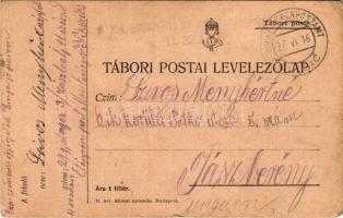 1916 Tábori Postai Levelezőlap / WWI Austro-Hungarian K.u.K. military field postcard / Feldpostkarte + "M. kir. budapesti 29. népfölkelő gyalogezred 11. század" "K.u.K. ETAPPENPOSTAMT  NIKSIC" (EK)