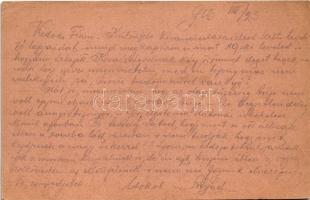 1916 Tábori Postai Levelezőlap / WWI Austro-Hungarian K.u.K. military field postcard / Feldpostkarte...