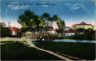 1930 Balassagyarmat, Ipoly-part, demarkációs vonal, híd + IPOLYTARNÓC-BALASSAGYARMAT 236 mozgóposta