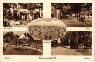 1939 Balatonmáriafürdő, sétány, Pesti étterem, kápolna, fürdőzők, út (EK)