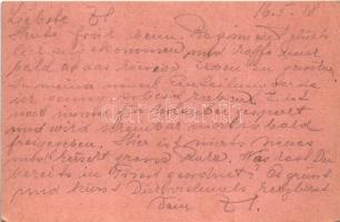 1918 Tábori Postai Levelezőlap / WWI Austro-Hungarian K.u.K. military field postcard / Feldpostkarte...