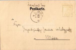 1899 III. 1. Wie hat das Gott so schön bedacht, Dass Er die Wanderburschen macht. Künstler-Postkarte...