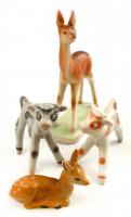 Erdő állatai 4 db Drasche porcelán figura. Őz, kecske. Kézzel festettek, jelzettek, kis kopásokkal 6...