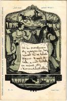 1898 II. 16. Auf einer grünen Wiese. Künstler-Postkarten D. Münchner Illustr. Wochenschrift Jugend G. Hirths Kunstverlag, München s: Angelo Jank (fl)