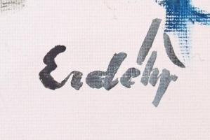 Erdélyi jelzéssel: Táj (vázlat). Olaj, papír, sérült, 50,5×40,5 cm