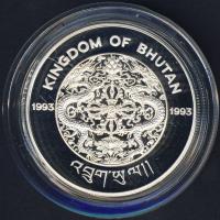 Bhután 1993. 300N Ag "Koronázási évforduló" T:PP Csak 10.000db!